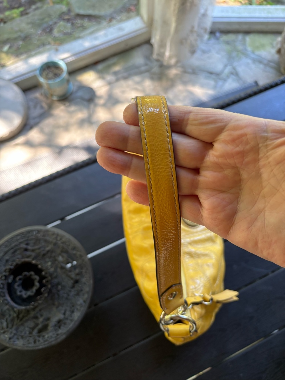 Coach Mustard Yellow Leather Hobo Shoulder Bag - Picture 10 of 16